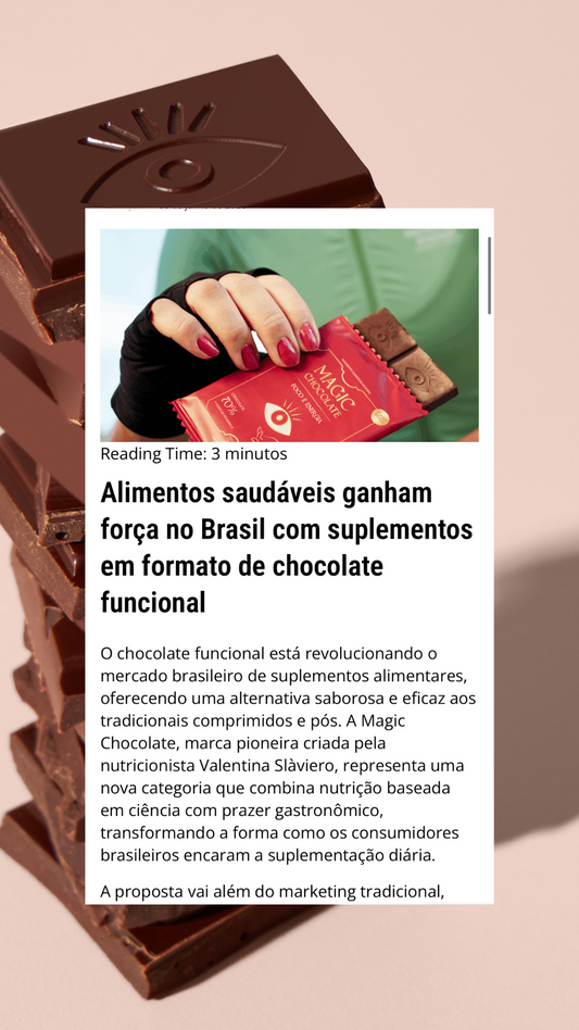 Reportagem Marca pioneira em chocolates como suplementos!