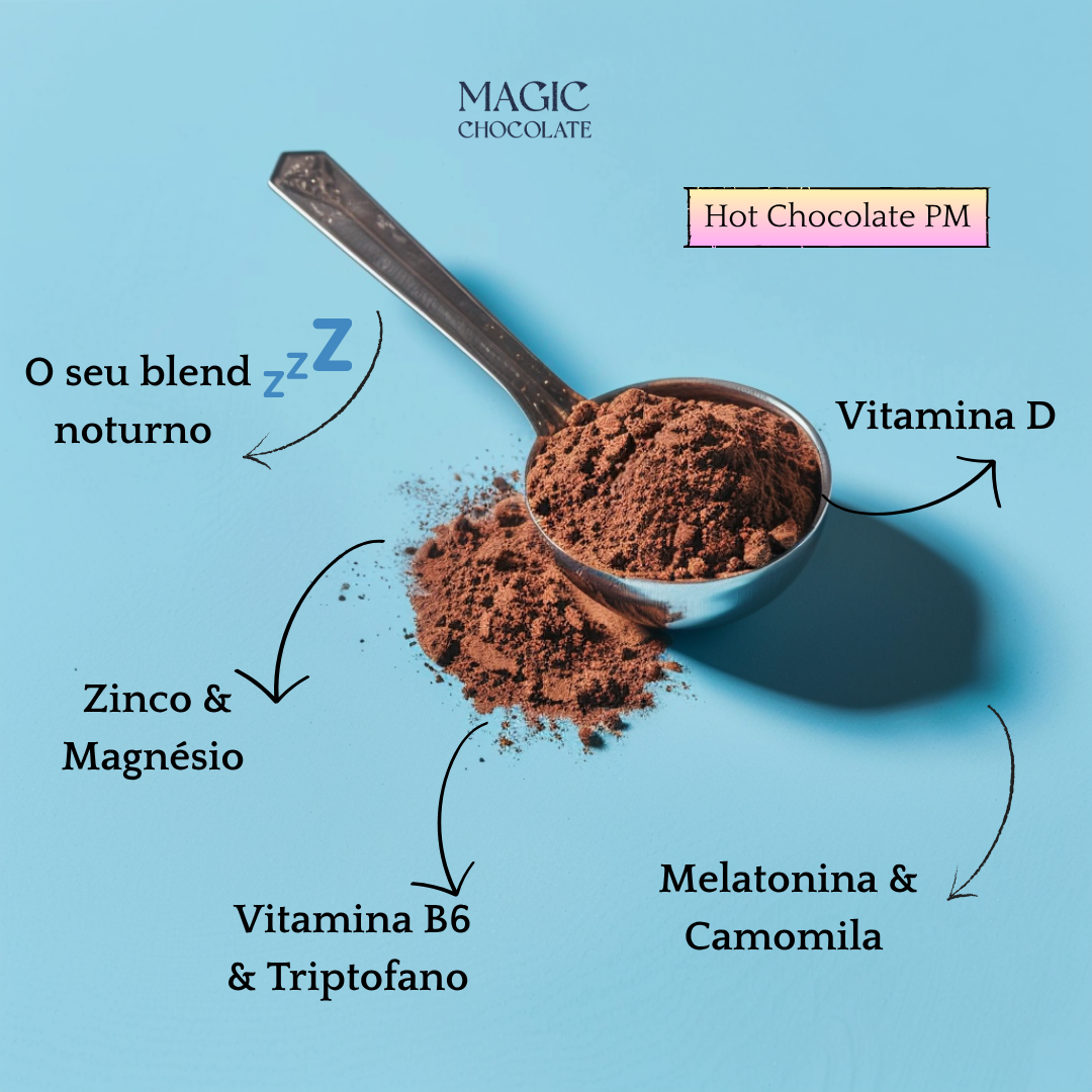 Cacau Relaxante Em pó - Achocolatado para dormir bem