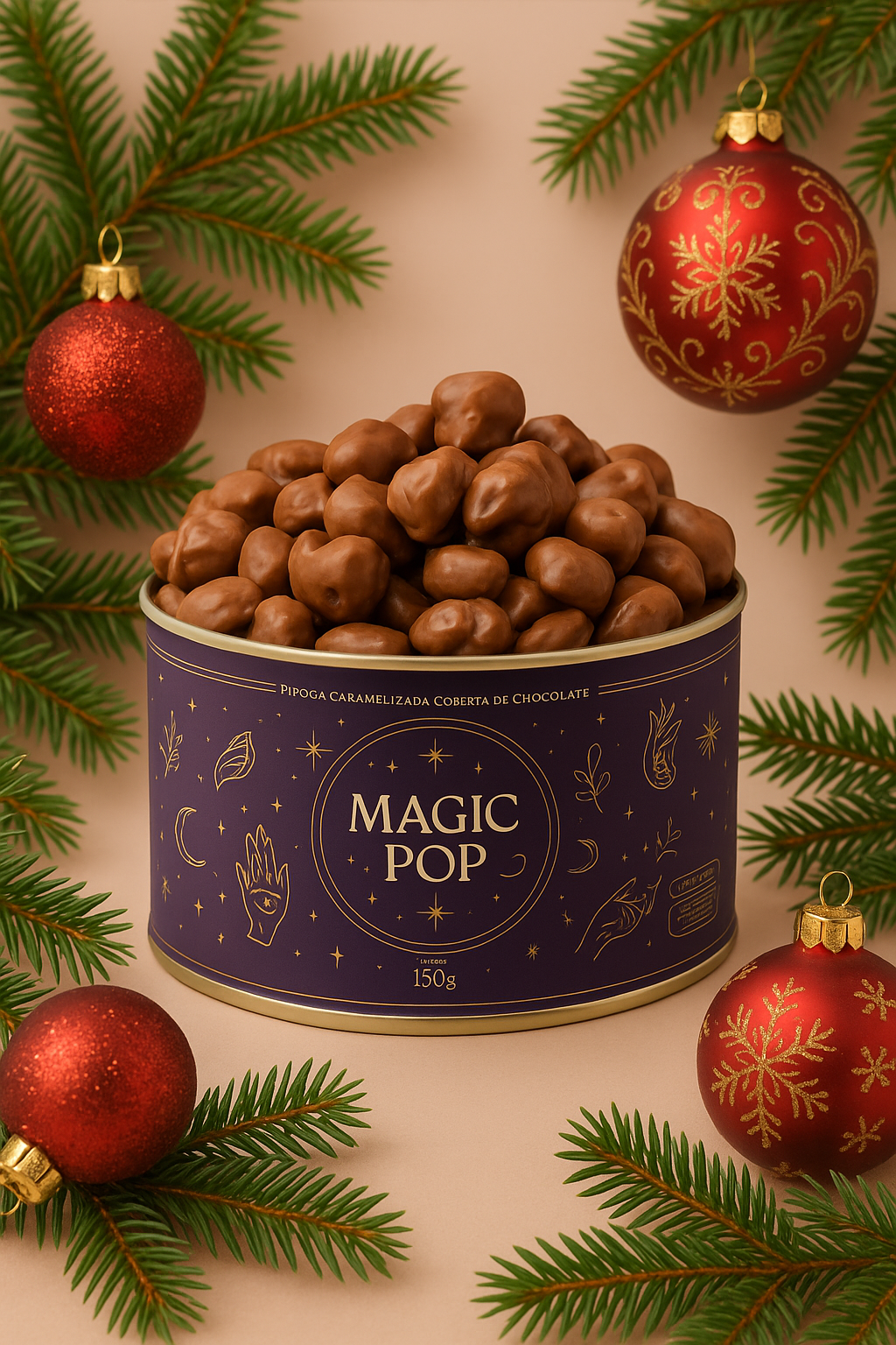 MAGIC POP — Pipoca caramelizada coberta de chocolate (150g)