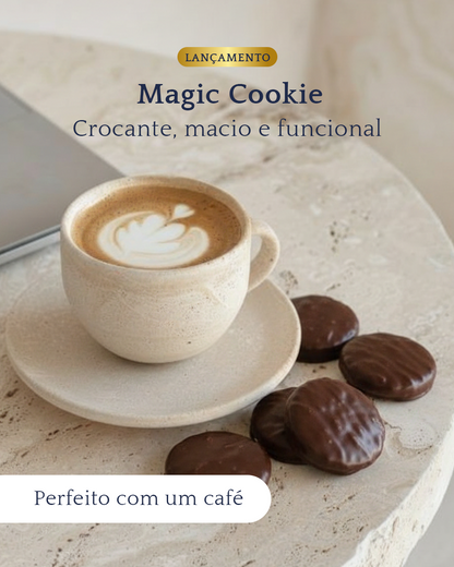 MAGIC COOKIE — Biscoito coberto de chocolate (160g)