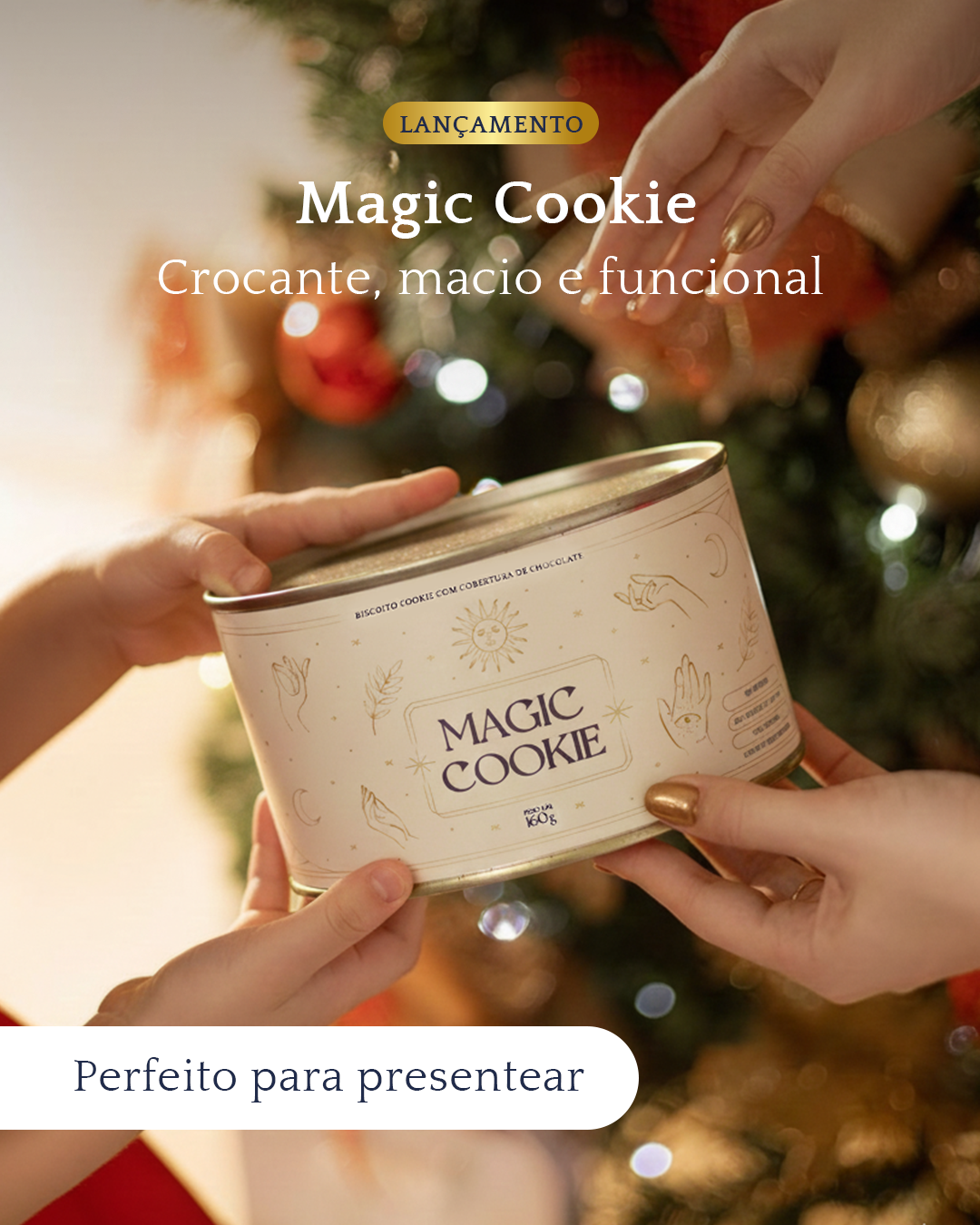 MAGIC COOKIE — Biscoito coberto de chocolate (160g)