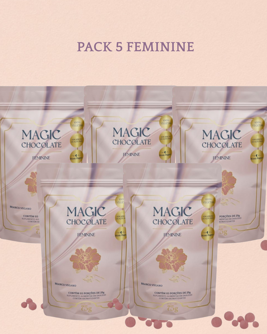 Kit 5 Pouch Rosa Feminine