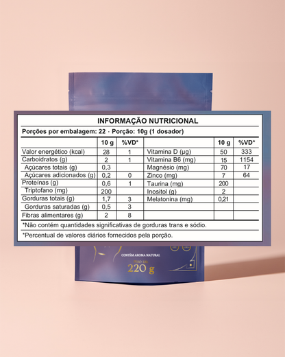 Cacau Relaxante Em pó - Achocolatado para dormir bem