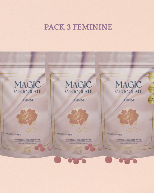 Kit 3 Pouch Rosa Feminine